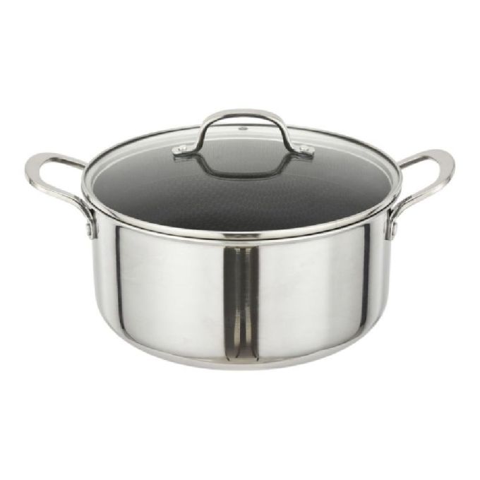 ΚΑΤΣΑΡΟΛΑ ΙΝΟΧ ΑΝΤΙΚ-ΤΙΚΗ ΜΕ ΓΥΑΛ. ΚΑΠΑΚΙ DMOND TRI-PLY 24ΕΚ.