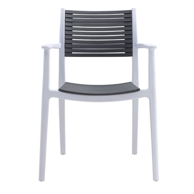 ΠΟΛΥΘΡΟΝΑ PP ΑΣΠΡΟ-ΓΚΡΙ AKRON 58X54X86CM