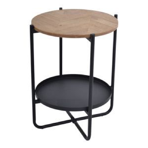 ΤΡΑΠΕΖΑΚΙ ΞΥΛΟ ΜΕΤΑΛΟ 41X41X50ΕΚ.