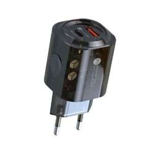 ΑΝΤΑΠΤΟΡΑΣ ΦΟΡΤΙΣΗΣ FAST CHARGE ΜΕ 2 ΘΥΡΕΣ USB-A & TYPE-C - 20W - CX-179B - 271795
