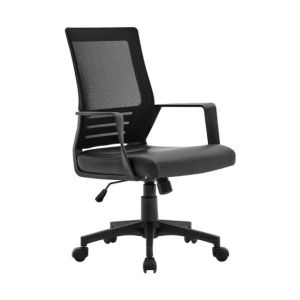 ΚΑΡΕΚΛΑ ΓΡΑΦΕΙΟΥ FL19-3Α ΜΑΥΡΟ ΧΡΩΜΑ 60x63x95/105εκ