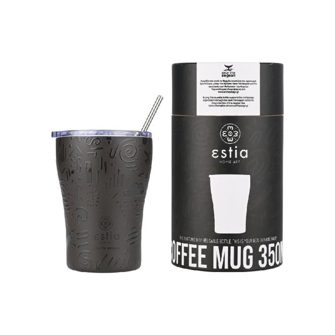 COFFEE MUG STA 350ML NOIR ECHO