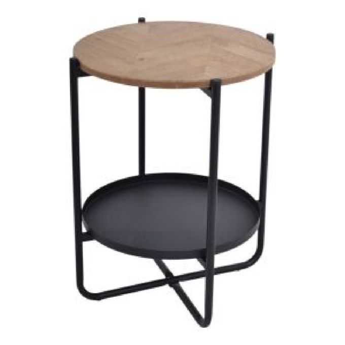 ΤΡΑΠΕΖΑΚΙ ΞΥΛΟ ΜΕΤΑΛΟ 41X41X50ΕΚ.