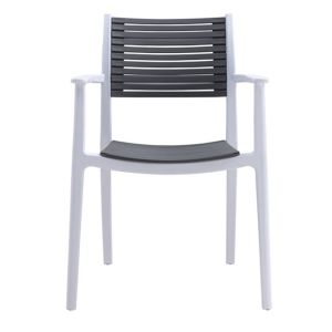 ΠΟΛΥΘΡΟΝΑ PP ΑΣΠΡΟ-ΓΚΡΙ AKRON 58X54X86CM