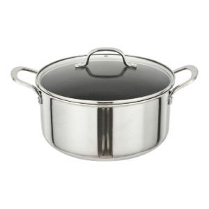 ΚΑΤΣΑΡΟΛΑ ΙΝΟΧ ΑΝΤΙΚ-ΤΙΚΗ ΜΕ ΓΥΑΛ. ΚΑΠΑΚΙ DMOND TRI-PLY 24ΕΚ.