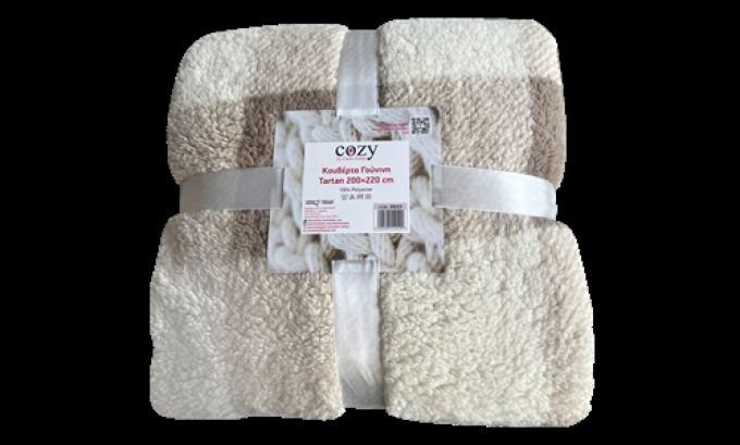 ΚΟΥΒΕΡΤΑ ΔΙΠΛΗ 200X220ΕΚ ΓΟΥΝΙΝΗ TARTAN