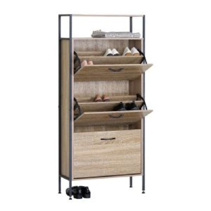 ΠΑΠΟΥΤΣΟΘΗΚΗ 3ΠΛΗ ΞΥΛΟ - ΜΕΤΑΛΟ (60X24X141) (ΕΚΠΤ.-30€ ΚΟΥΤΙ)